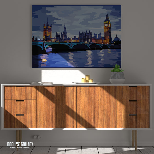 The Houses of Parliament: This Place At Night - A3, A2, A1 & A0 Print