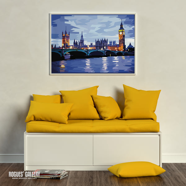 The Houses of Parliament: This Place At Night - A3, A2, A1 & A0 Print
