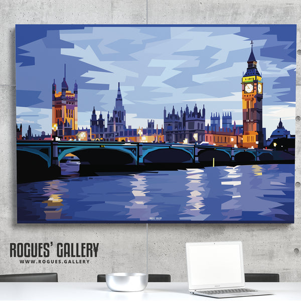 The Houses of Parliament: This Place At Night - A3, A2, A1 & A0 Print