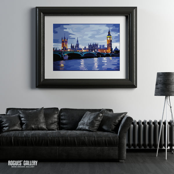 The Houses of Parliament: This Place At Night - A3, A2, A1 & A0 Print