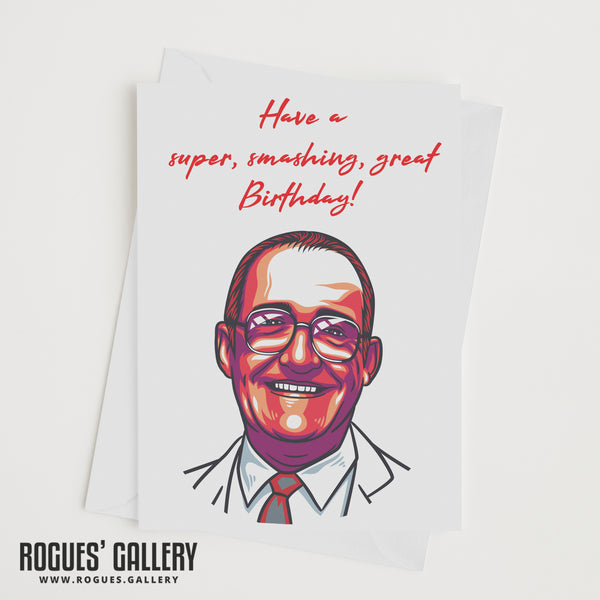 Jim Bowen of Bullseye Darts TV Show - Birthday (2 versions), Mother's Day & Father's Day Cards!