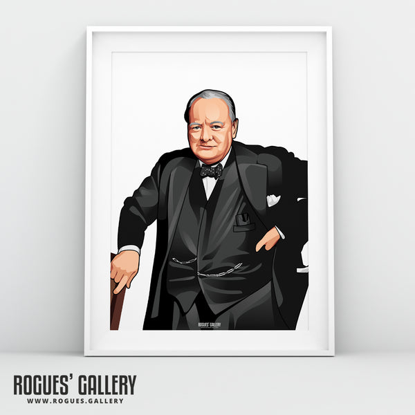 Winston Churchill - A3, A2, A1 & A0 Sized Prints
