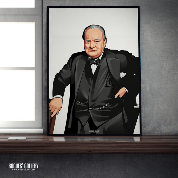 Winston Churchill - A3, A2, A1 & A0 Sized Prints