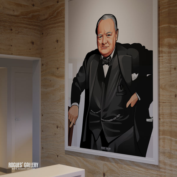 Winston Churchill - A3, A2, A1 & A0 Sized Prints