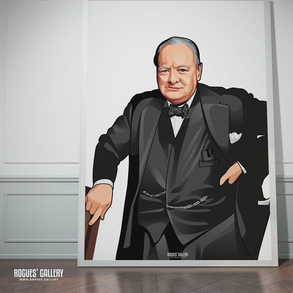 Winston Churchill - A3, A2, A1 & A0 Sized Prints