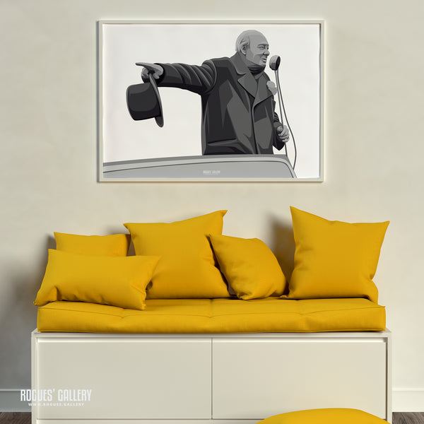 Winston Churchill: Broadcasting - A3, A2, A1 & A0 Sized Prints