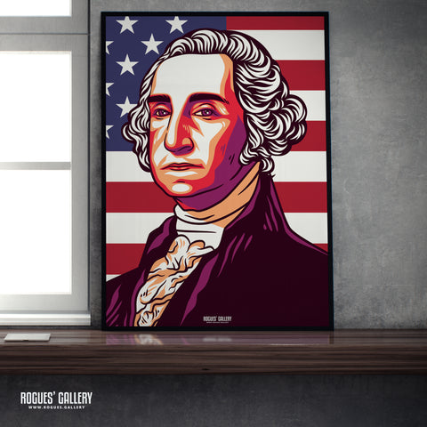 George Washington - Politics Series A3, A2, A1 or A0 Icon Print