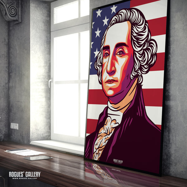 George Washington - Politics Series A3, A2, A1 or A0 Icon Print