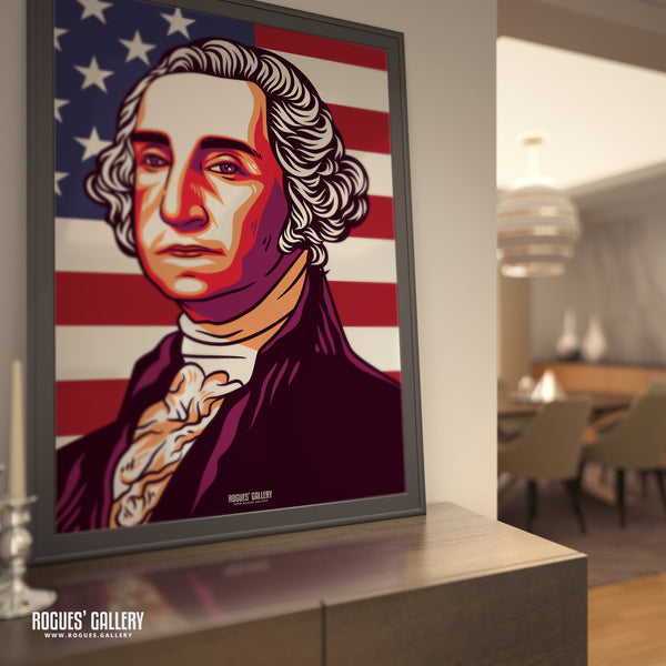 George Washington - Politics Series A3, A2, A1 or A0 Icon Print