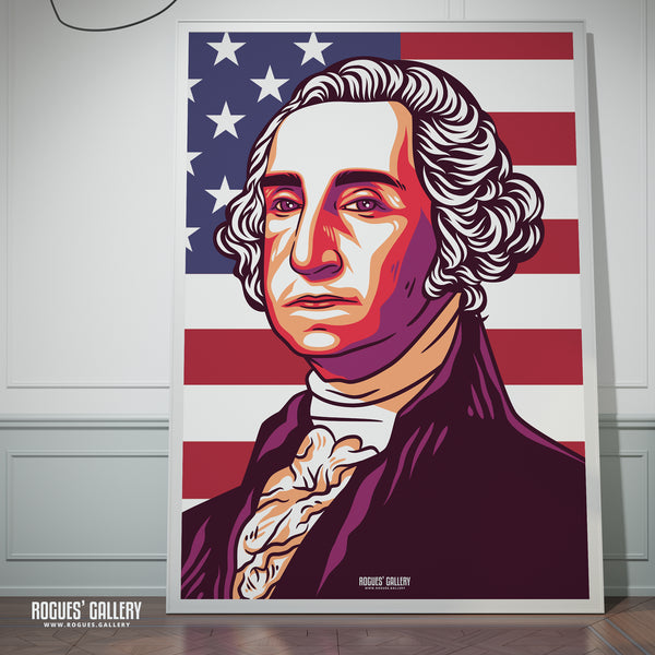 George Washington - Politics Series A3, A2, A1 or A0 Icon Print