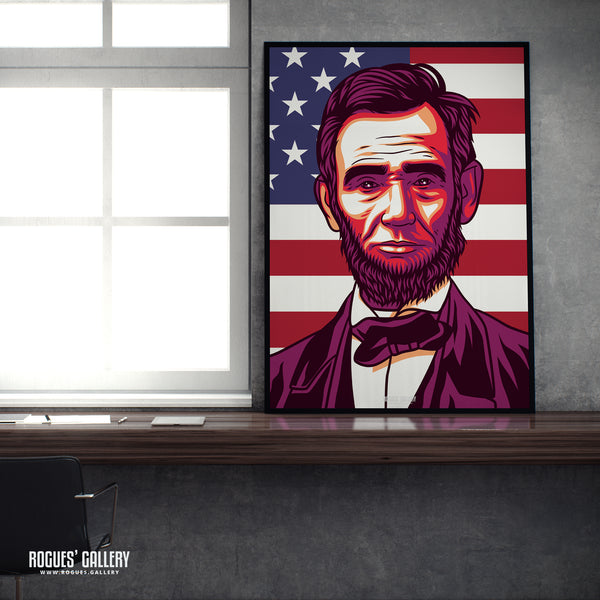 Abraham Lincoln - Politics Series A3, A2, A1 or A0 Icon Print