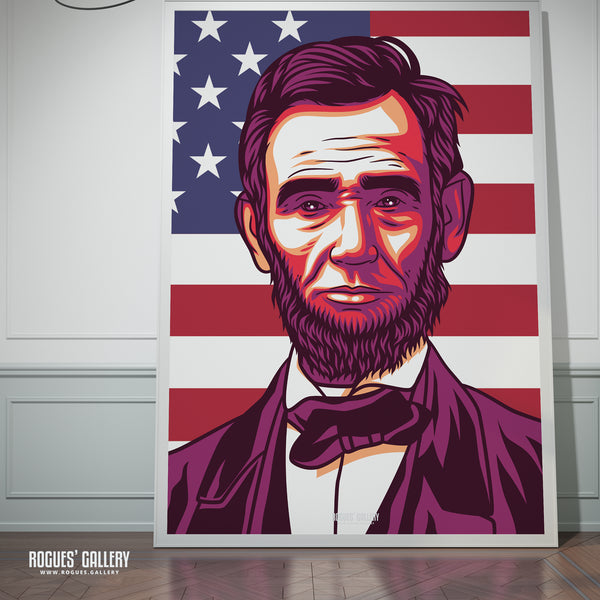 Abraham Lincoln - Politics Series A3, A2, A1 or A0 Icon Print