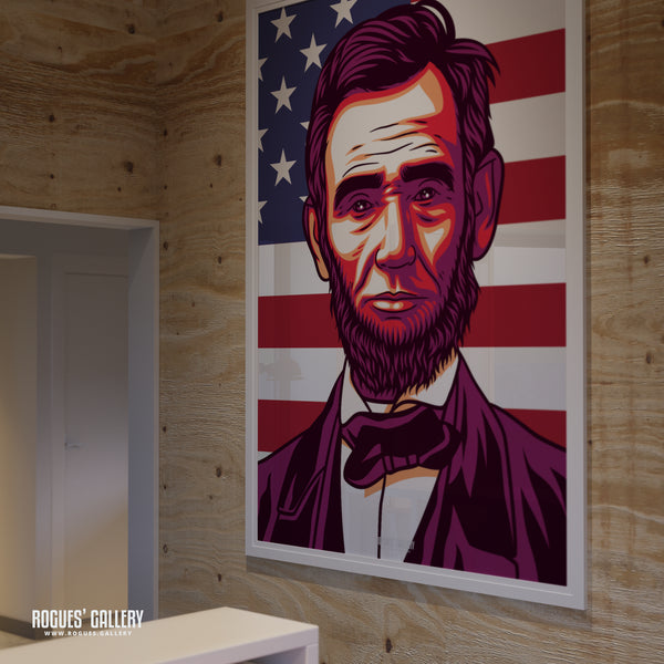 Abraham Lincoln - Politics Series A3, A2, A1 or A0 Icon Print