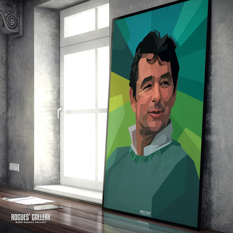 Brian Clough: Colourful Cloughie - A3, A2, A1 or A0 Pop Art Prints