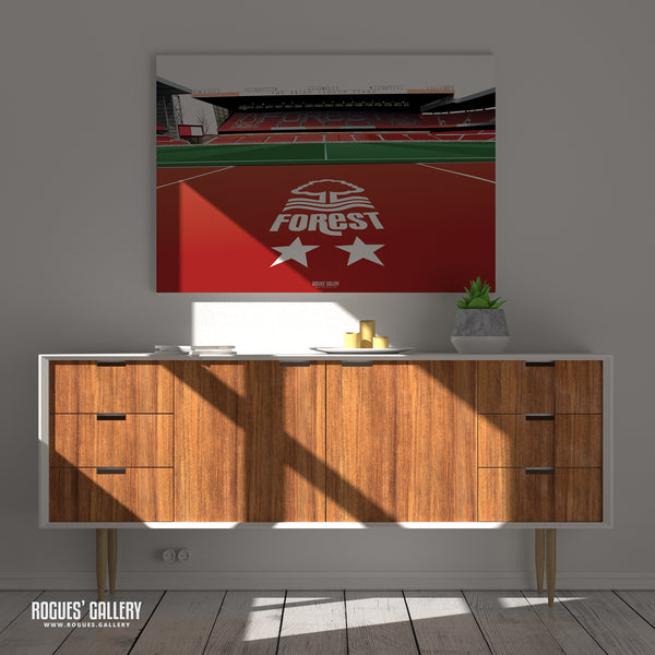 The Brian Clough Stand: The City Ground - Home of Nottingham Forest - A0, A1, A2 or A3 Print