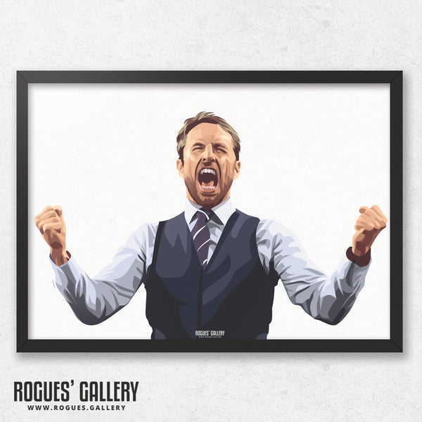 English Pride - Three Lions Manager Gareth Southgate - A0, A1, A2 or A3 Print