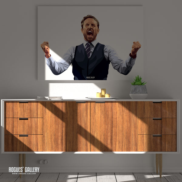 English Pride - Three Lions Manager Gareth Southgate - A0, A1, A2 or A3 Print