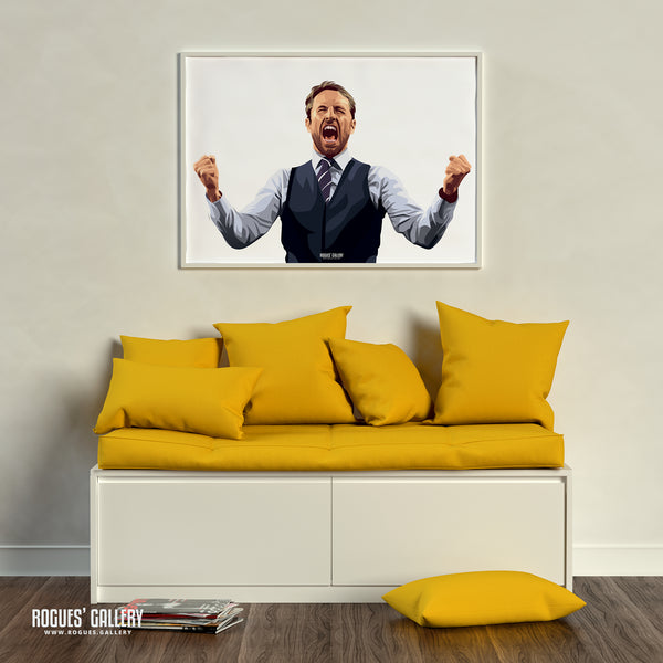 English Pride - Three Lions Manager Gareth Southgate - A0, A1, A2 or A3 Print