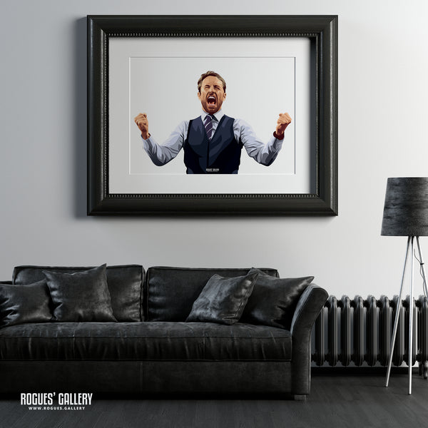 English Pride - Three Lions Manager Gareth Southgate - A0, A1, A2 or A3 Print