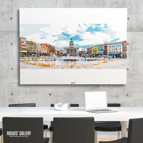 Market Square - Nottingham - A3, A2, A1 or A0 Sized Prints - 2 versions available