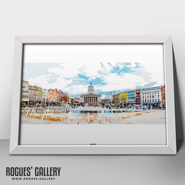 Market Square - Nottingham - A3, A2, A1 or A0 Sized Prints - 2 versions available