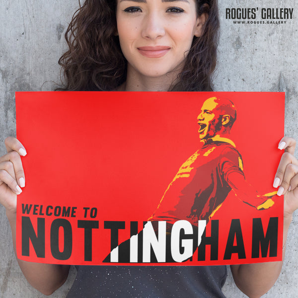 Guedioura - Welcome To Nottingham - A3 Print