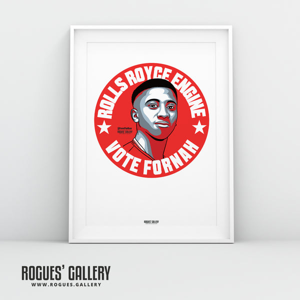 Tyrese Fornah - Nottingham Forest - Get Behind The Lads A0, A1 or A3 Icon Print