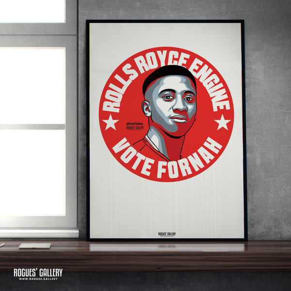 Tyrese Fornah - Nottingham Forest - Get Behind The Lads A0, A1 or A3 Icon Print