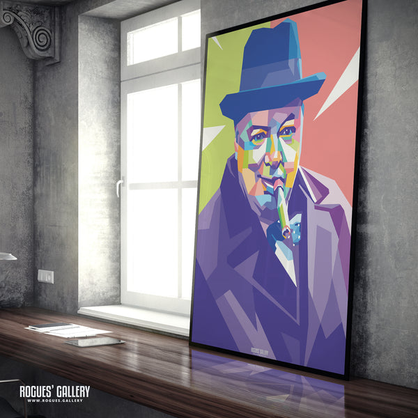 Winston Churchill Pop Art - Politics Series A3, A2, A1 or A0 Pop Art Print