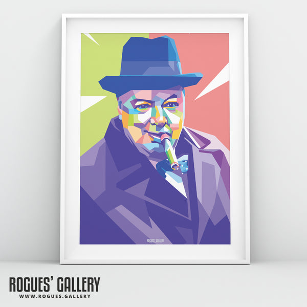 Winston Churchill Pop Art - Politics Series A3, A2, A1 or A0 Pop Art Print
