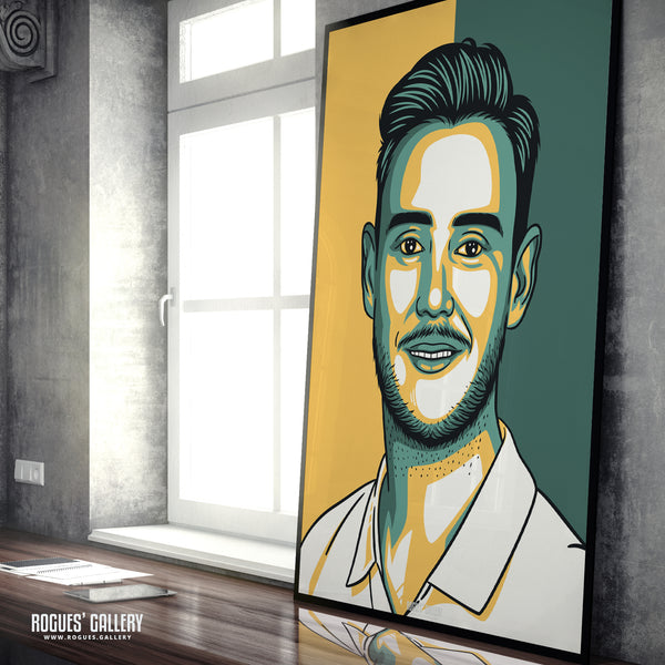 Stuart Broad - Notts CCC & Outlaws - Get Behind The Lads A3/2/1/0 Icon Print
