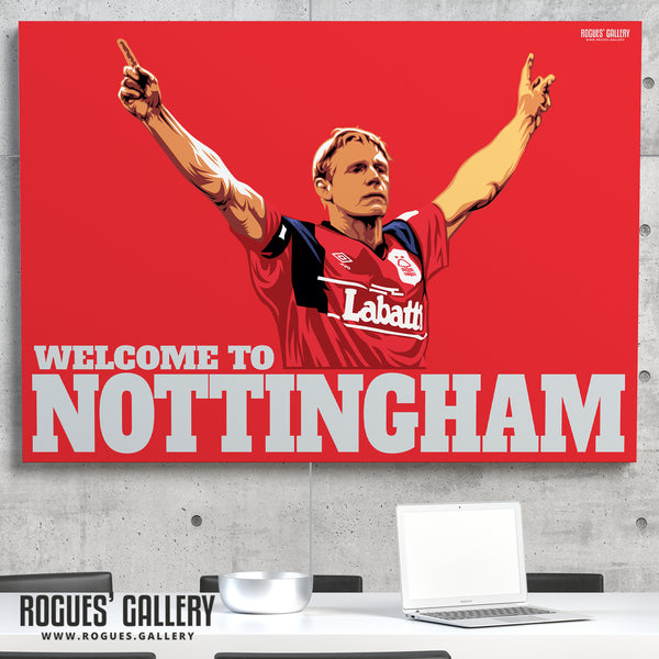 Psycho: Welcome To Nottingham (Red Version) - A0, A1, A2 or A3 Print