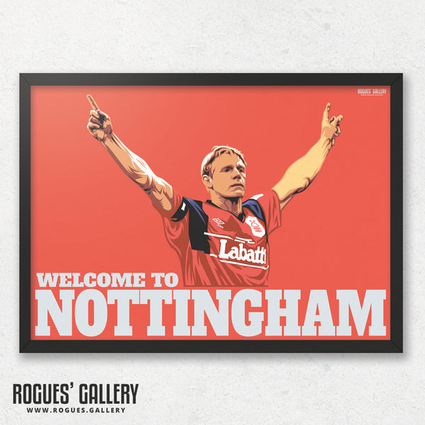 Psycho: Welcome To Nottingham (Red Version) - A0, A1, A2 or A3 Print