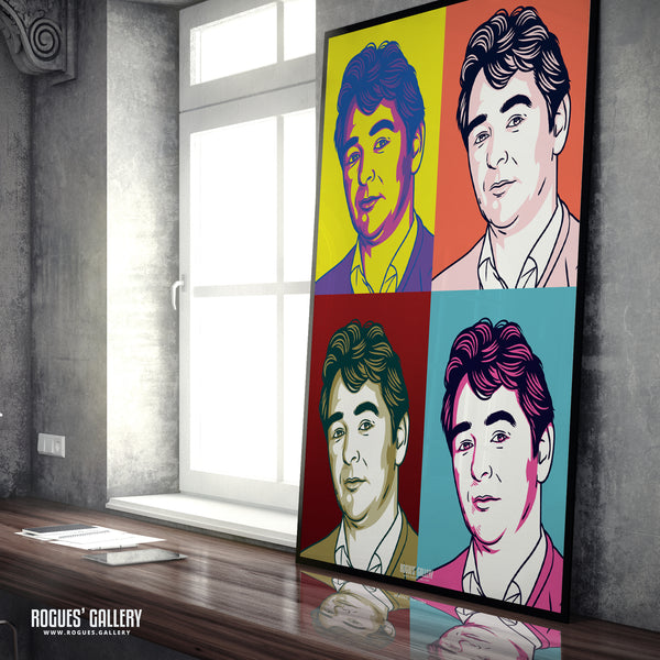 Brian Clough Pop Art V2 - The Legendary Nottingham Forest Manager - A0, A2, A1 or A3 Prints