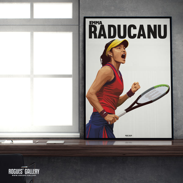 Emma Raducanu - British Tennis Prodigy - A3, A2, A1 & A0 Prints