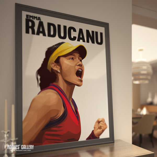Emma Raducanu - British Tennis Prodigy (Close Up Version) - A3, A2, A1 & A0 Prints