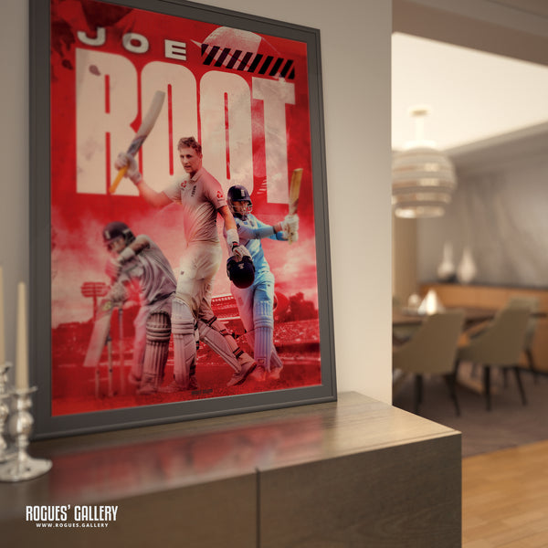 Joe Root - England Cricket Captain & Legend Concept Poster (Two Versions) - A0, A1, A2 or A3 Prints