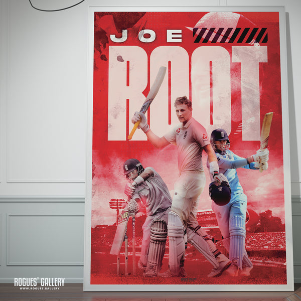 Joe Root - England Cricket Captain & Legend Concept Poster (Two Versions) - A0, A1, A2 or A3 Prints