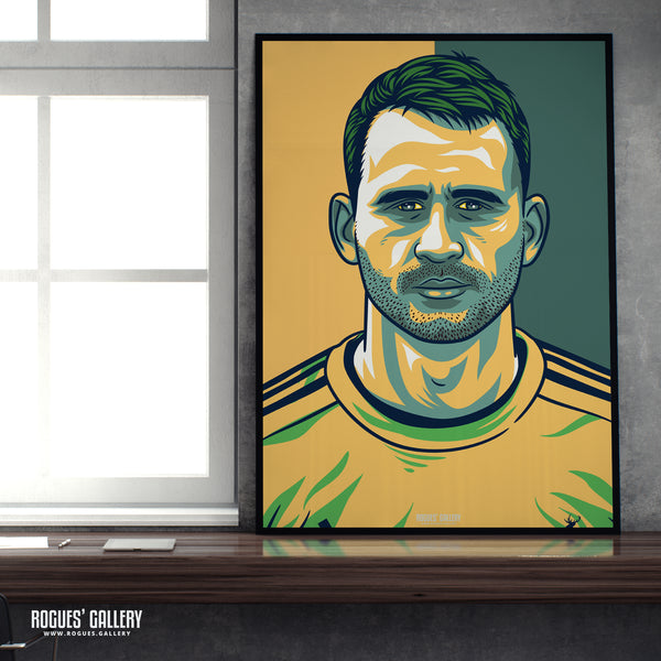 Alex Hales - Notts CCC & Outlaws - Get Behind The Lads A3/2/1/0 Icon Print