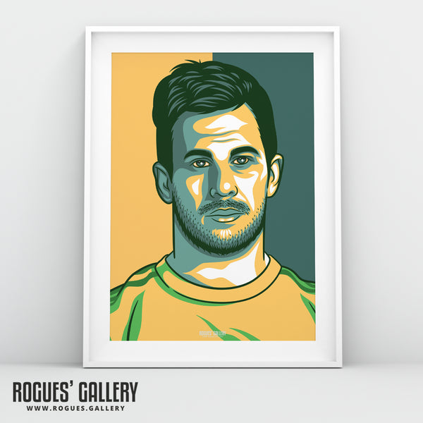 Steve Mullaney - Notts CCC & Outlaws - Get Behind The Lads A3/2/1/0 Icon Print