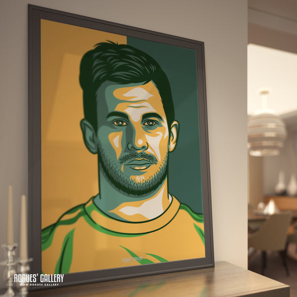 Steve Mullaney - Notts CCC & Outlaws - Get Behind The Lads A3/2/1/0 Icon Print