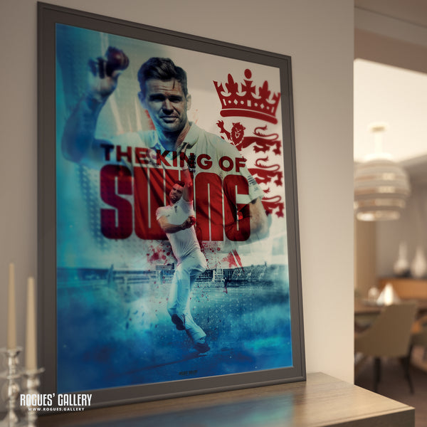 Jimmy Anderson - England Cricket Legend & The King of Swing Concept Poster - Signed A3 Prints