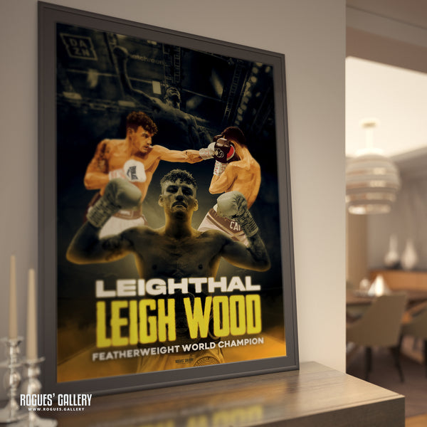 Leigh Wood - Featherweight World Boxing Champion Concept Poster (Two Versions) - A0, A1, A2 or A3 Prints