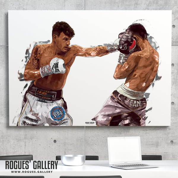 Leigh Wood - Featherweight World Boxing Champion (Two Versions) - A0, A1, A2 or A3 Prints