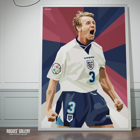 Stuart Pearce: Psycho Screaming - Euro '96, England & Nottingham Forest - A0, A2, A1 or A3 Pop Art Prints