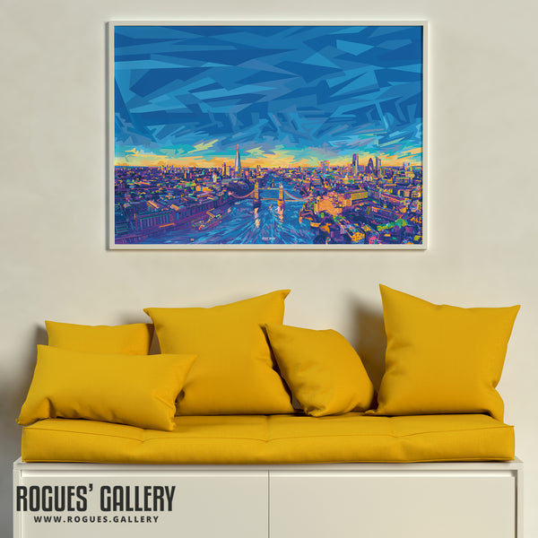 The City of London - Pop Art Landscape - A3, A2, A1 & A0 Print