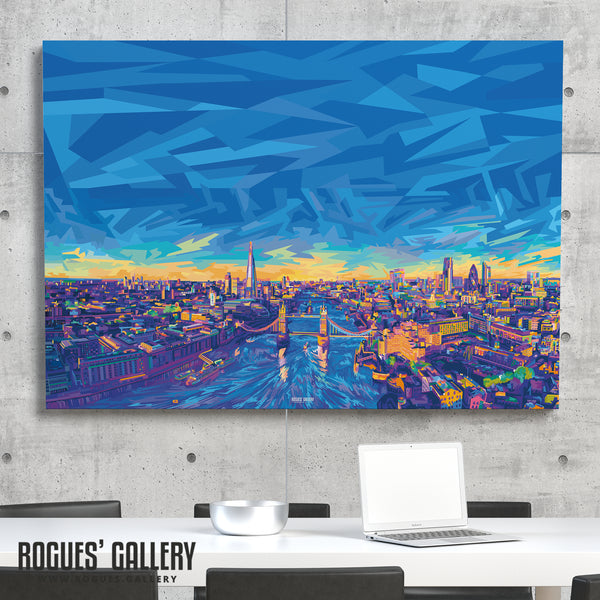 The City of London - Pop Art Landscape - A3, A2, A1 & A0 Print