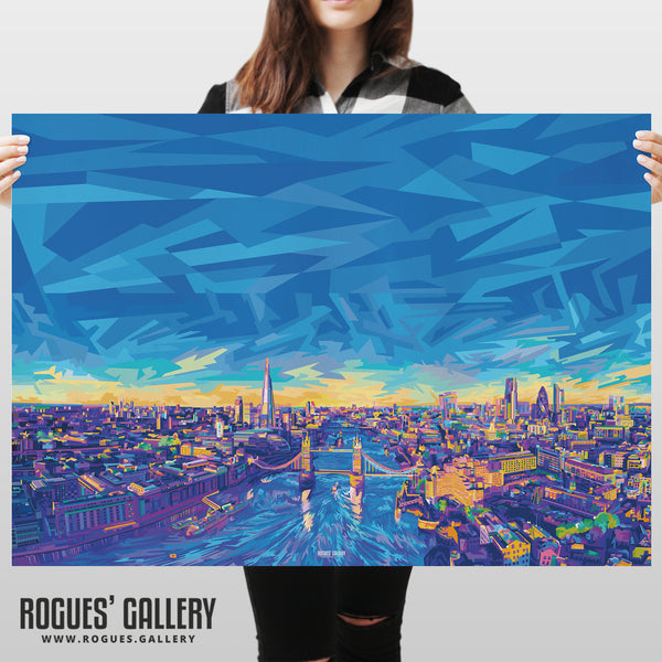 The City of London - Pop Art Landscape - A3, A2, A1 & A0 Print