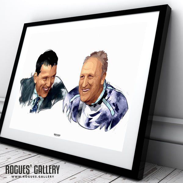 Paul Hart & Nigel Doughty Portrait - Nottingham Forest - A0, A1, A2 or A3 Print