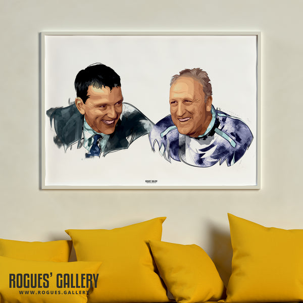Paul Hart & Nigel Doughty Portrait - Nottingham Forest - A0, A1, A2 or A3 Print